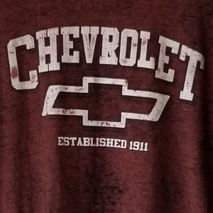 GM Chevrolet Red/ Black Burnout Tshirt